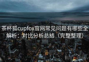 茶杯狐cupfox官网常见问题有哪些全解析：对比分析总结（完整整理）