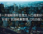 第一次接触茶杯狐官方入口搜索好不好用？实测结果整理（2025版）