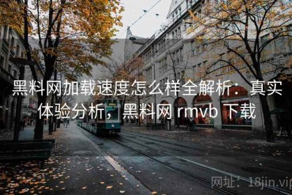 黑料网加载速度怎么样全解析：真实体验分析，黑料网 rmvb 下载
