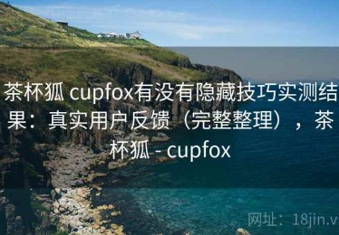 茶杯狐 cupfox有没有隐藏技巧实测结果：真实用户反馈（完整整理），茶杯狐 - cupfox