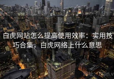 白虎网站怎么提高使用效率：实用技巧合集，白虎网络上什么意思