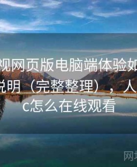 人人影视网页版电脑端体验如何？详细使用说明（完整整理），人人影视pc怎么在线观看
