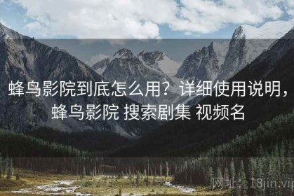 蜂鸟影院到底怎么用？详细使用说明，蜂鸟影院 搜索剧集 视频名