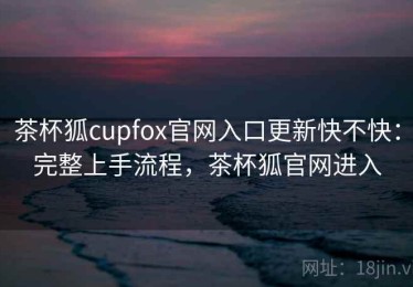 茶杯狐cupfox官网入口更新快不快：完整上手流程，茶杯狐官网进入
