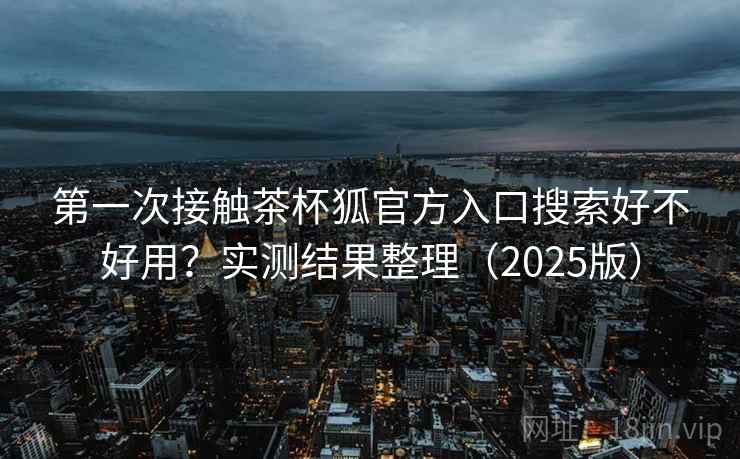 第一次接触茶杯狐官方入口搜索好不好用？实测结果整理（2025版）