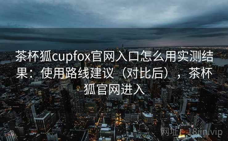 茶杯狐cupfox官网入口怎么用实测结果：使用路线建议（对比后），茶杯狐官网进入